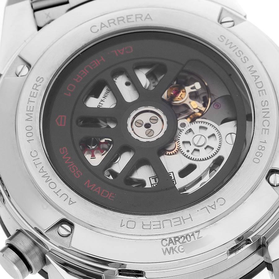 Tag Heuer Carrera Chronograph Automatic Mens Watch CAR201Z Box Card In Excellent Condition For Sale In Atlanta, GA