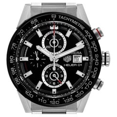 Used Tag Heuer Carrera Chronograph Automatic Mens Watch CAR201Z Box Card