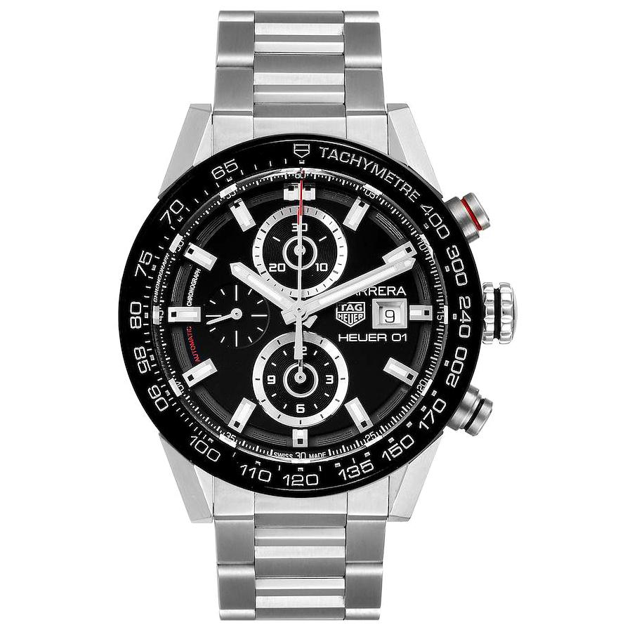 TAG Heuer Carrera Chronograph Automatic Mens Watch CAR201Z Box Papers