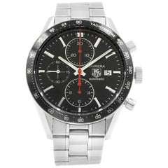 TAG Heuer Carrera Chronograph Black Steel Automatic Men’s Watch CV2014.BA0786