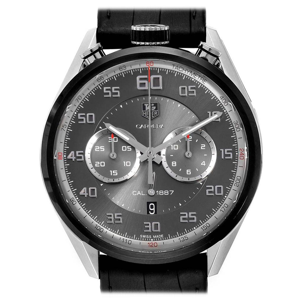 TAG Heuer Carrera Chronograph Gray Dial Men's Watch CAR2C12 Box Card