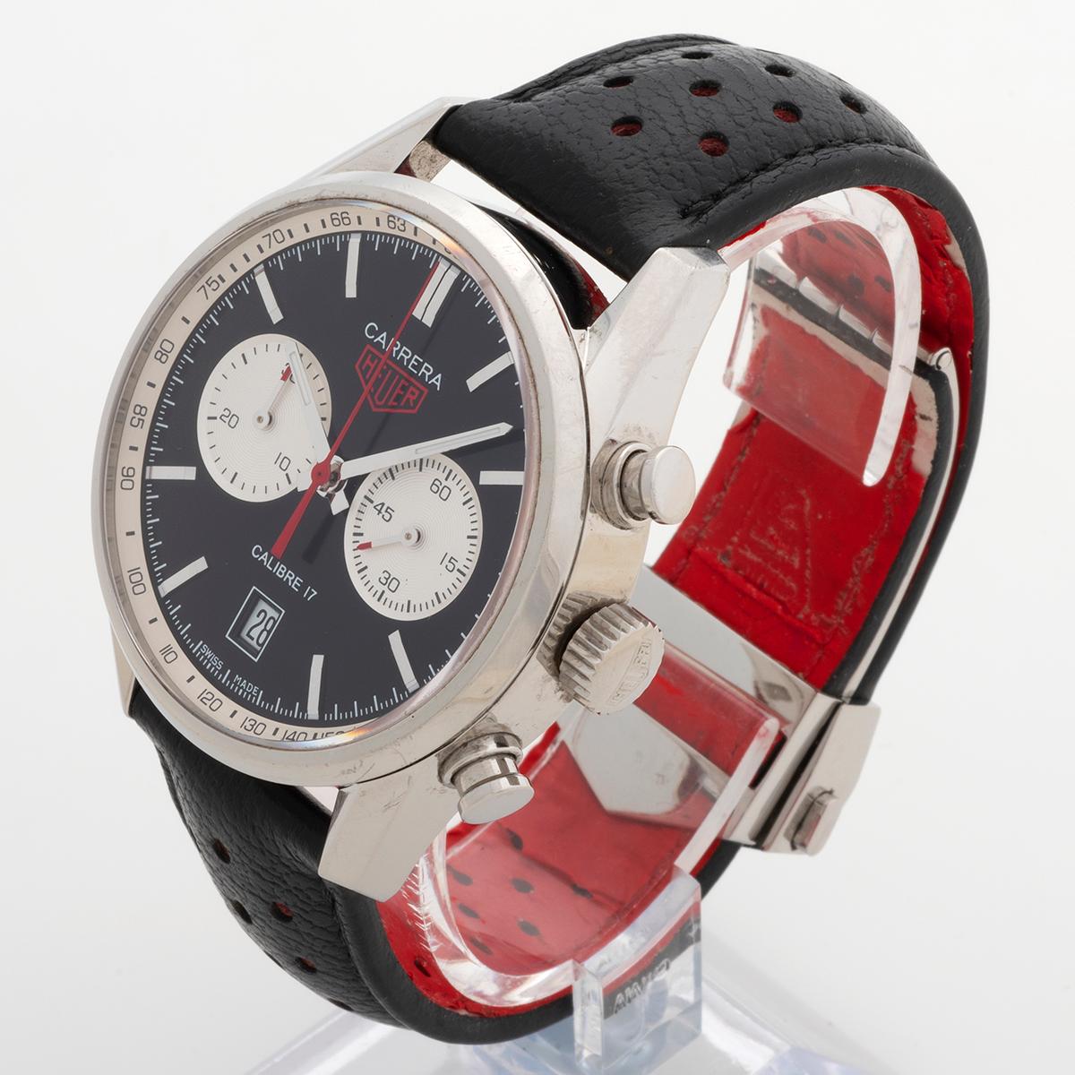 Tag Heuer Carrera Chronograph „Heuer Carrera“ Ref CV211D, Kaliber 17 Auto, B&P's im Zustand „Hervorragend“ in Canterbury, England