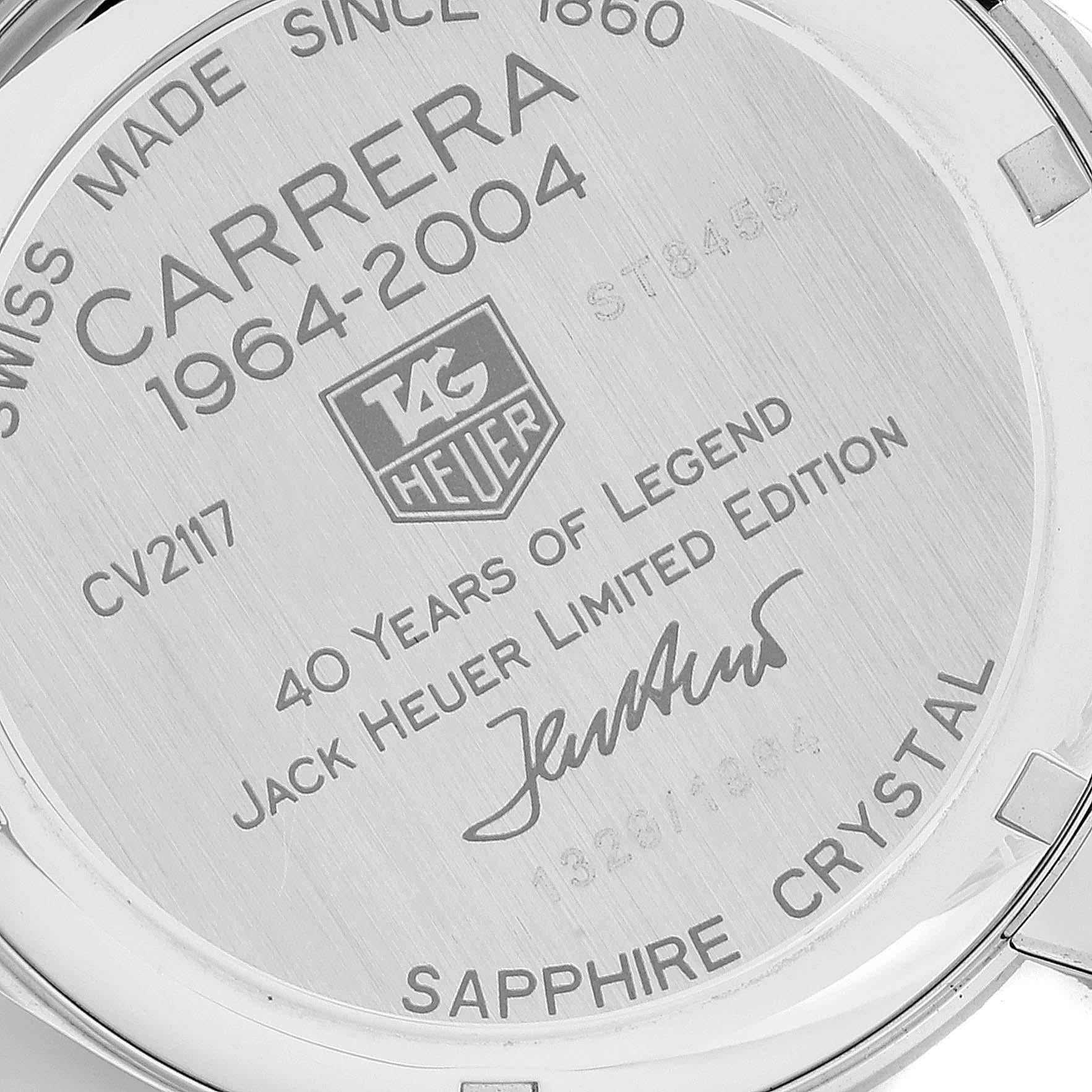 TAG Heuer Carrera Chronograph Limited Edition Men's Watch CV2117 Box Card 1