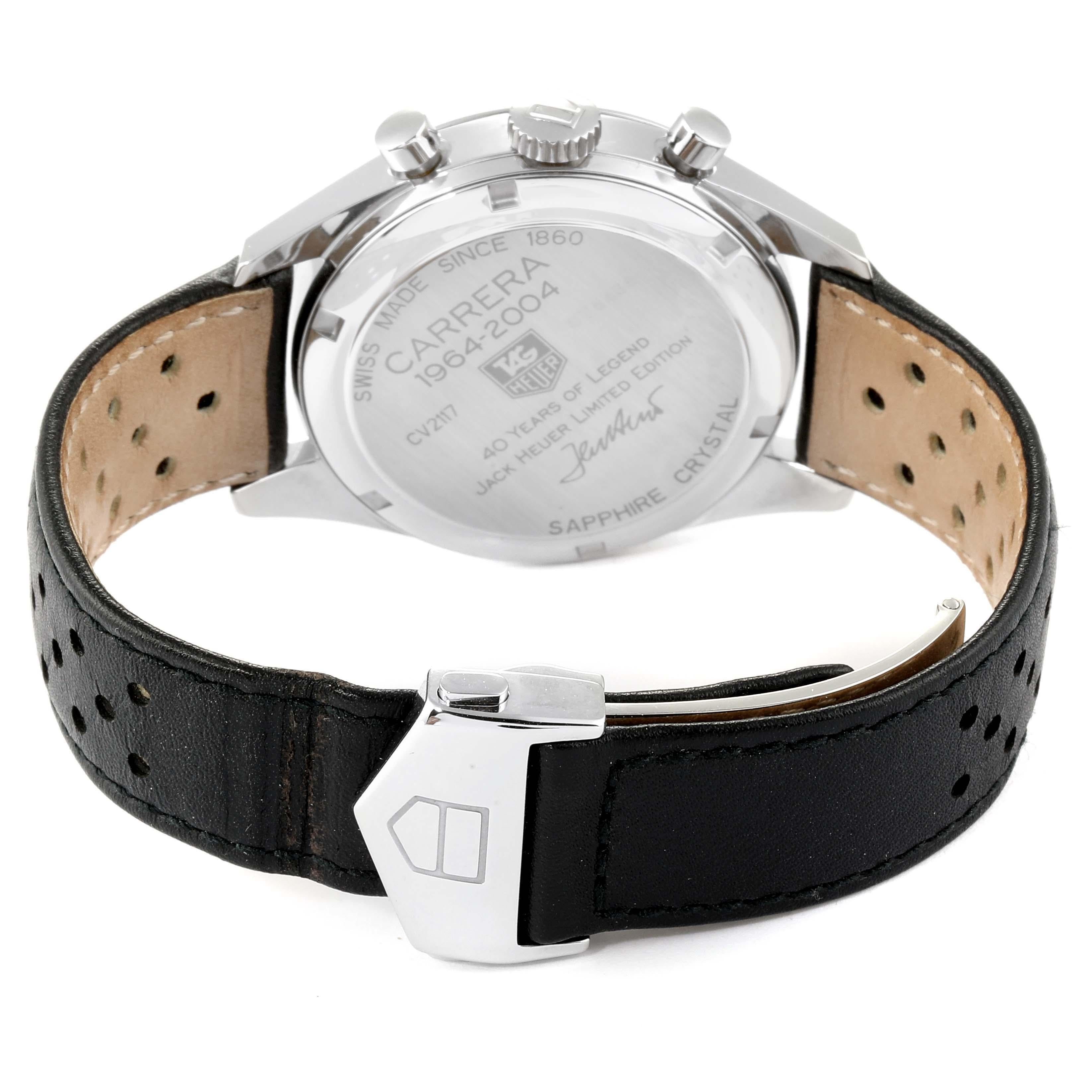 TAG Heuer Carrera Chronograph Limited Edition Men's Watch CV2117 Box Card 2