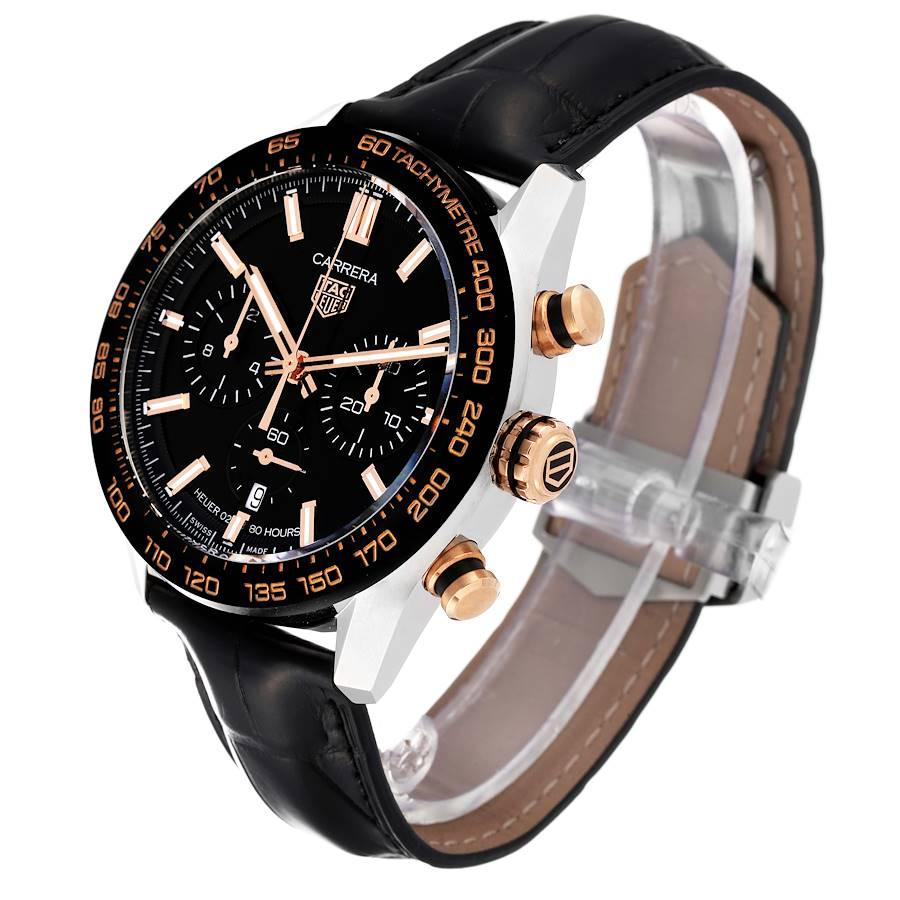 Tag Heuer Carrera Chronograph Stahl Roségold Herrenuhr CBN2A5A Boxkarte im Angebot 1