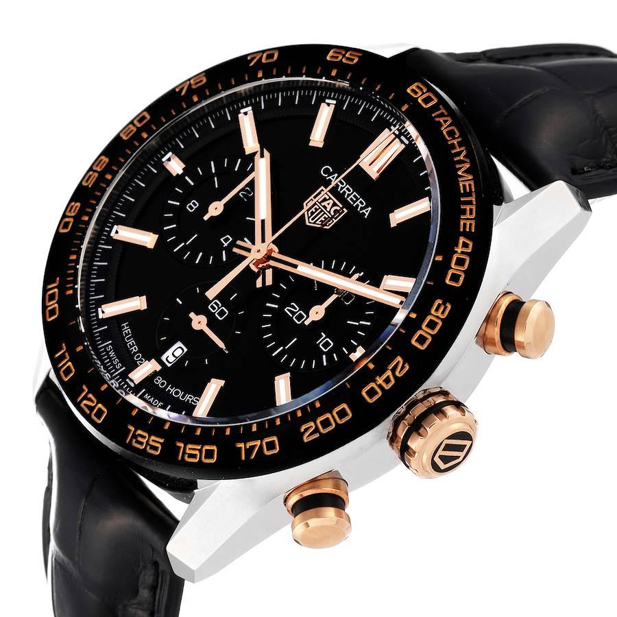 Tag Heuer Carrera Chronograph Stahl Roségold Herrenuhr CBN2A5A Boxkarte im Angebot 2