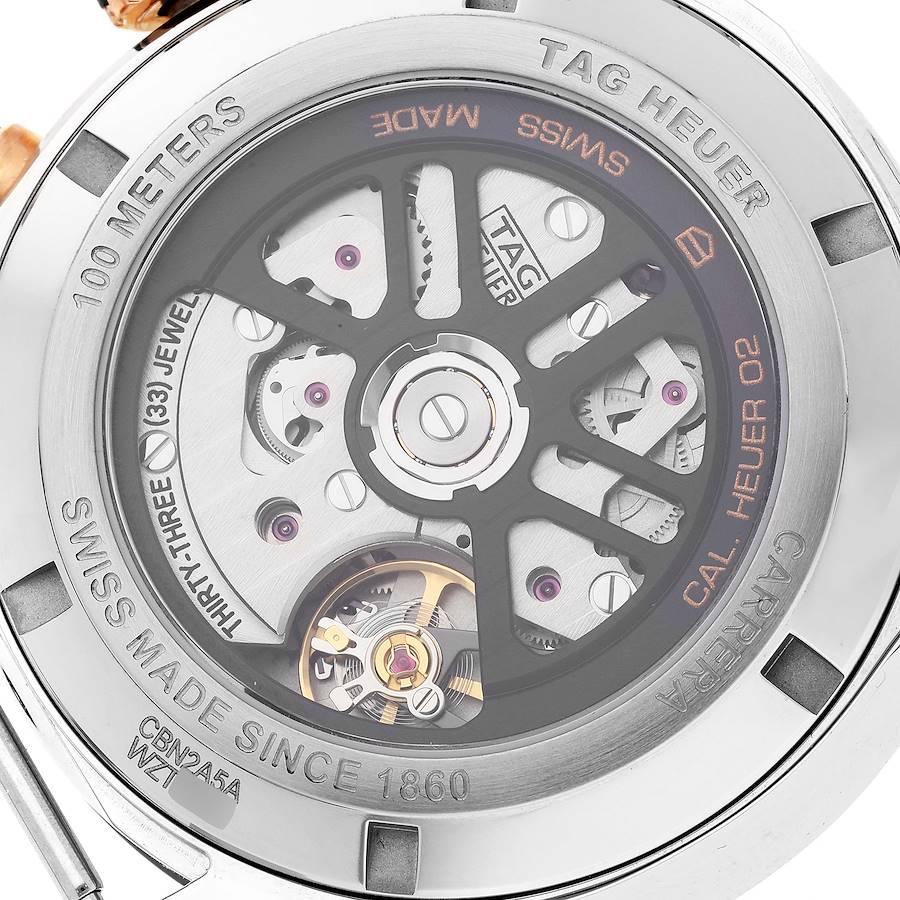 Tag Heuer Carrera Chronograph Stahl Roségold Herrenuhr CBN2A5A Boxkarte im Angebot 3