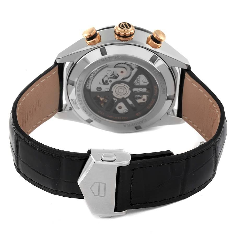 Tag Heuer Carrera Chronograph Stahl Roségold Herrenuhr CBN2A5A Boxkarte im Angebot 4