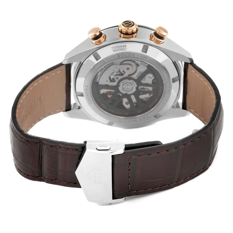 Tag Heuer Carrera Cronógrafo Acero Oro Rosa Reloj Caballero