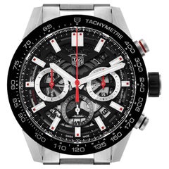 Tag Heuer Carrera Chronograph Steel Skeleton Dial Mens Watch CBG2A10