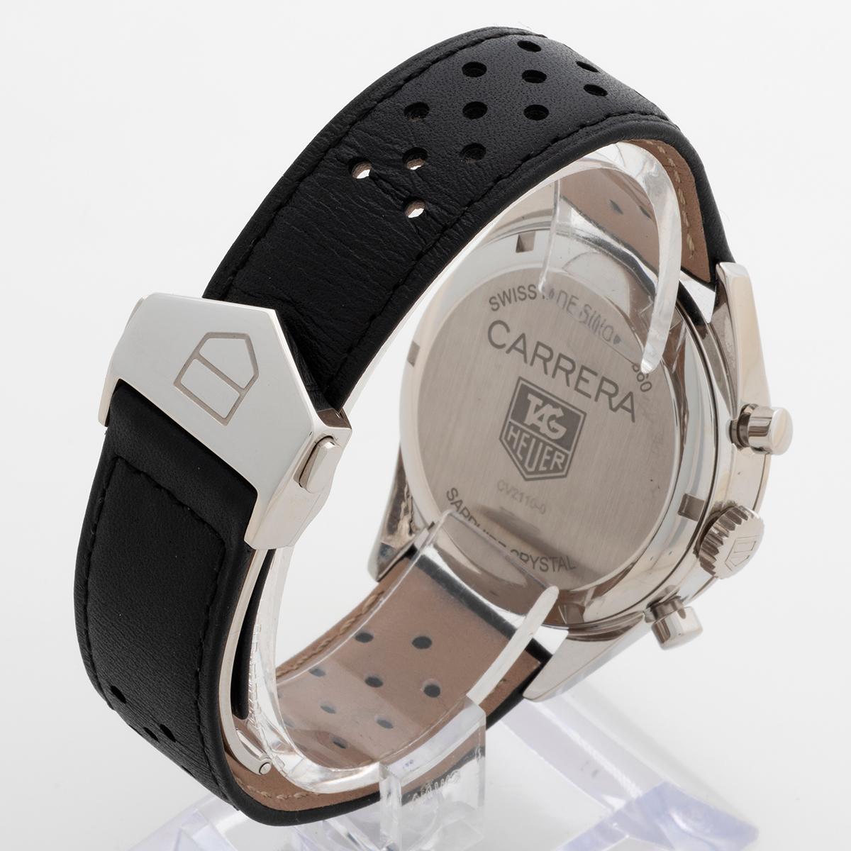 Women's or Men's Tag Heuer Carrera Chronograph Wristwatch Ref CV2110-0. Calibre 17 Mmt, Yr 2005