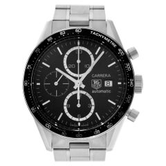 TAG Heuer Carrera CV2010-1, Black Dial, Certified and Warranty