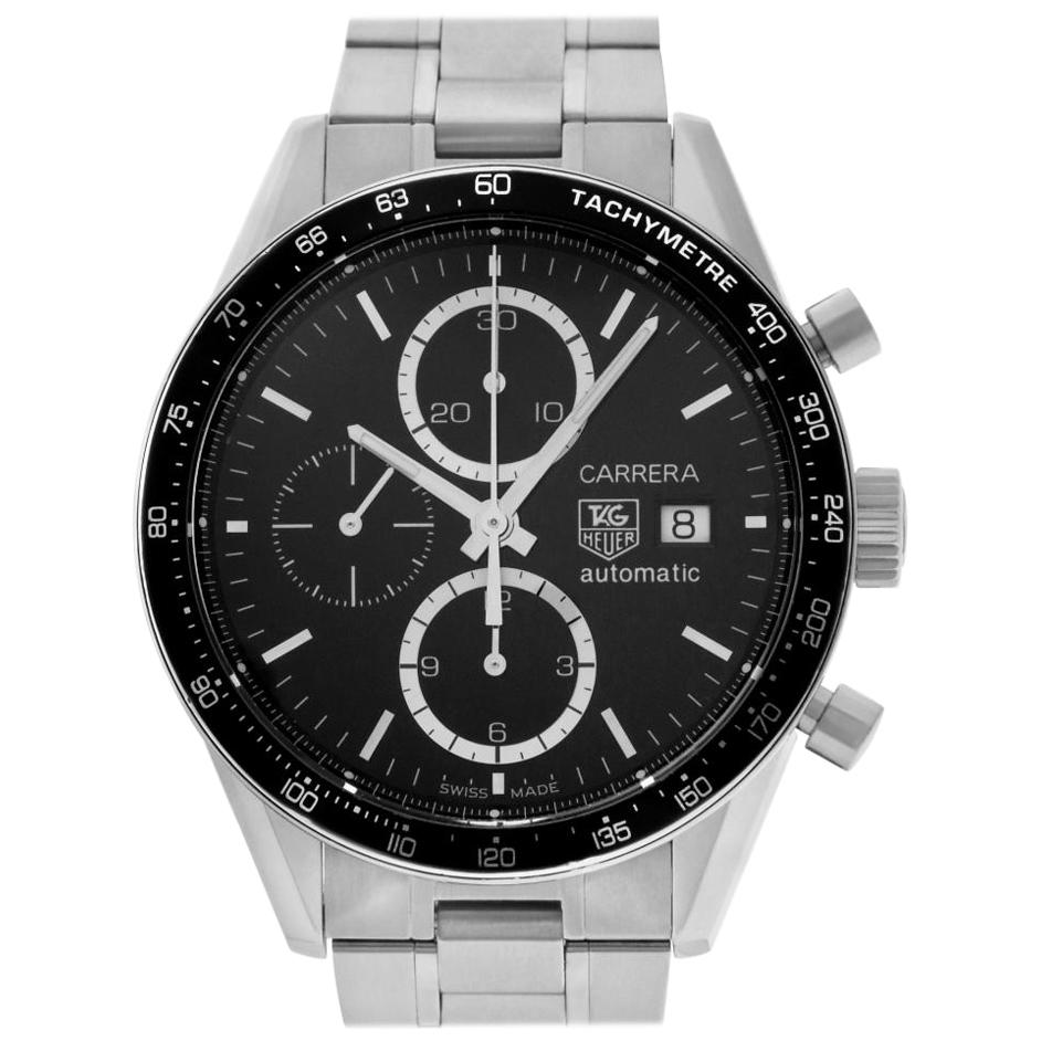 TAG Heuer Carrera CV2010-1 Stainless Steel Black Dial Automatic Watch