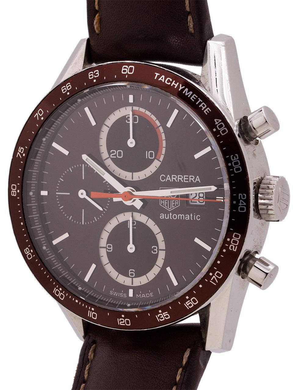 TAG Heuer Carrera CV2013 Chronograph Stainless Steel, circa 2016 In Excellent Condition For Sale In West Hollywood, CA