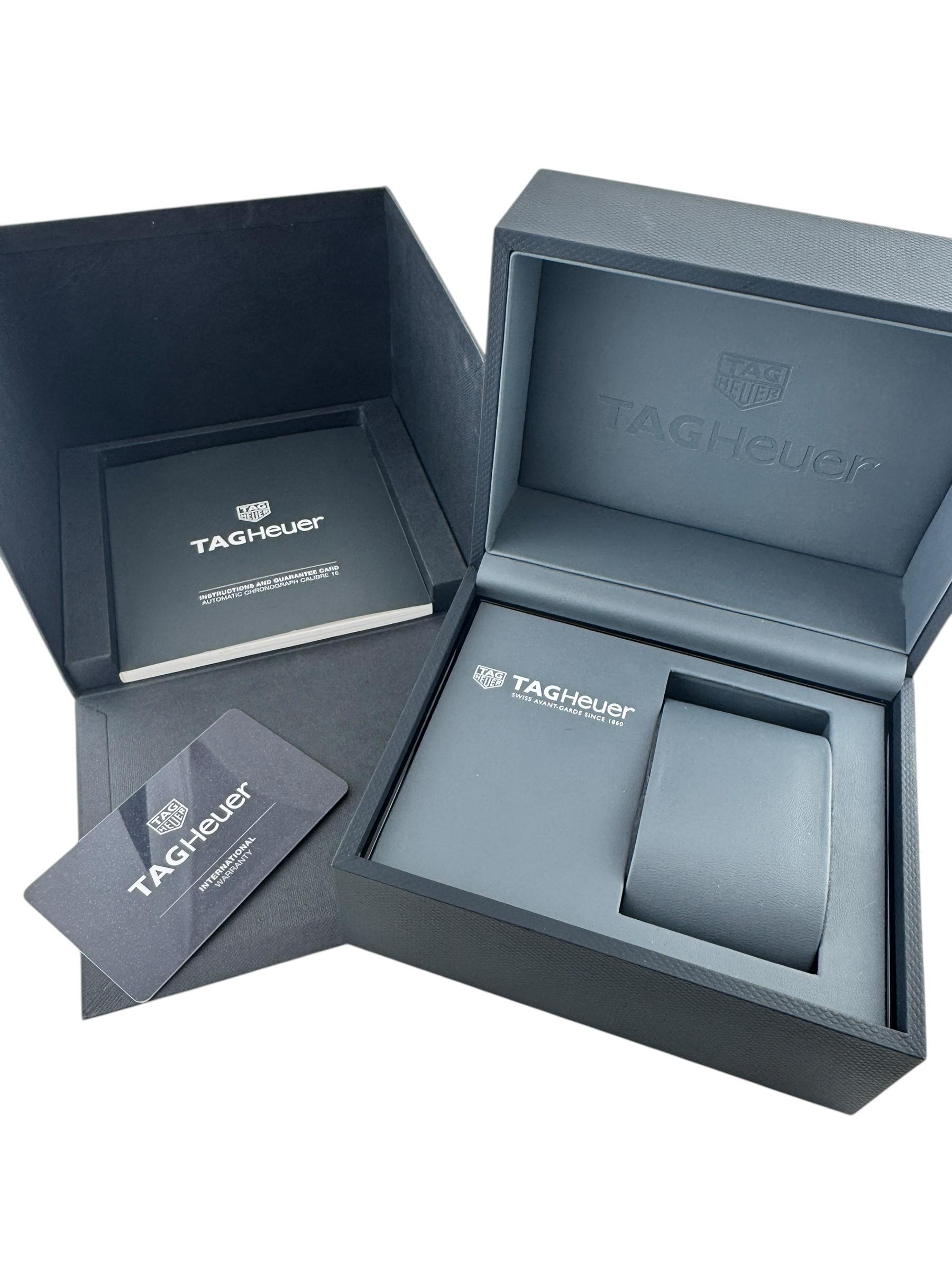 TAG Heuer Carrera CV201AR-0 Men's Chrono Watch Blue Dial box / papers #20664 6