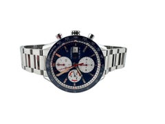 TAG Heuer Carrera CV201AR-0 Men's Chrono Watch Blue Dial box / papers #20664