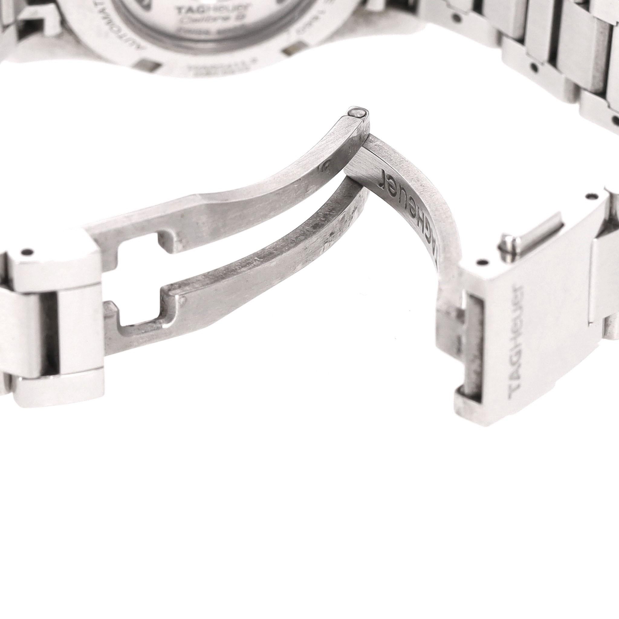 Tag Heuer Carrera Date Steel Watch With Mother-Of-Pearl Dial For Sale 6