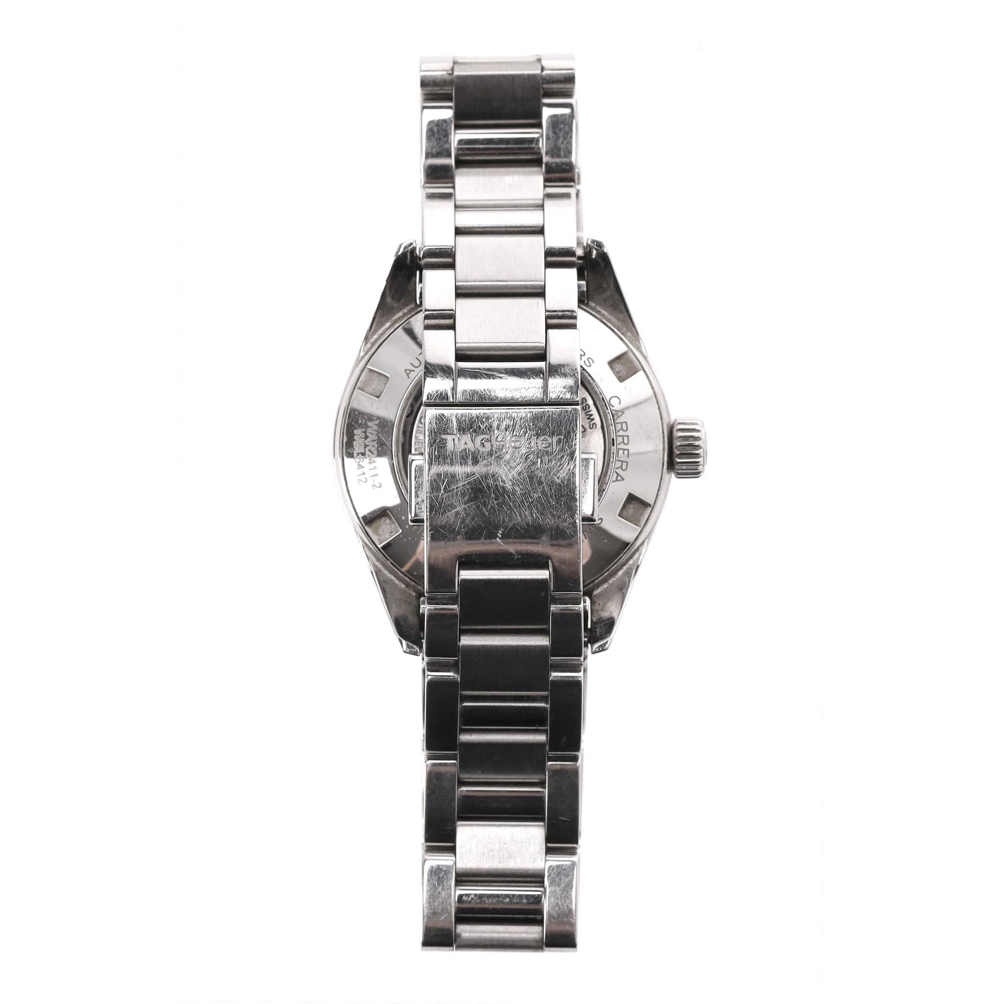 Tag Heuer Carrera Date Steel Watch With Mother-Of-Pearl Dial For Sale 1