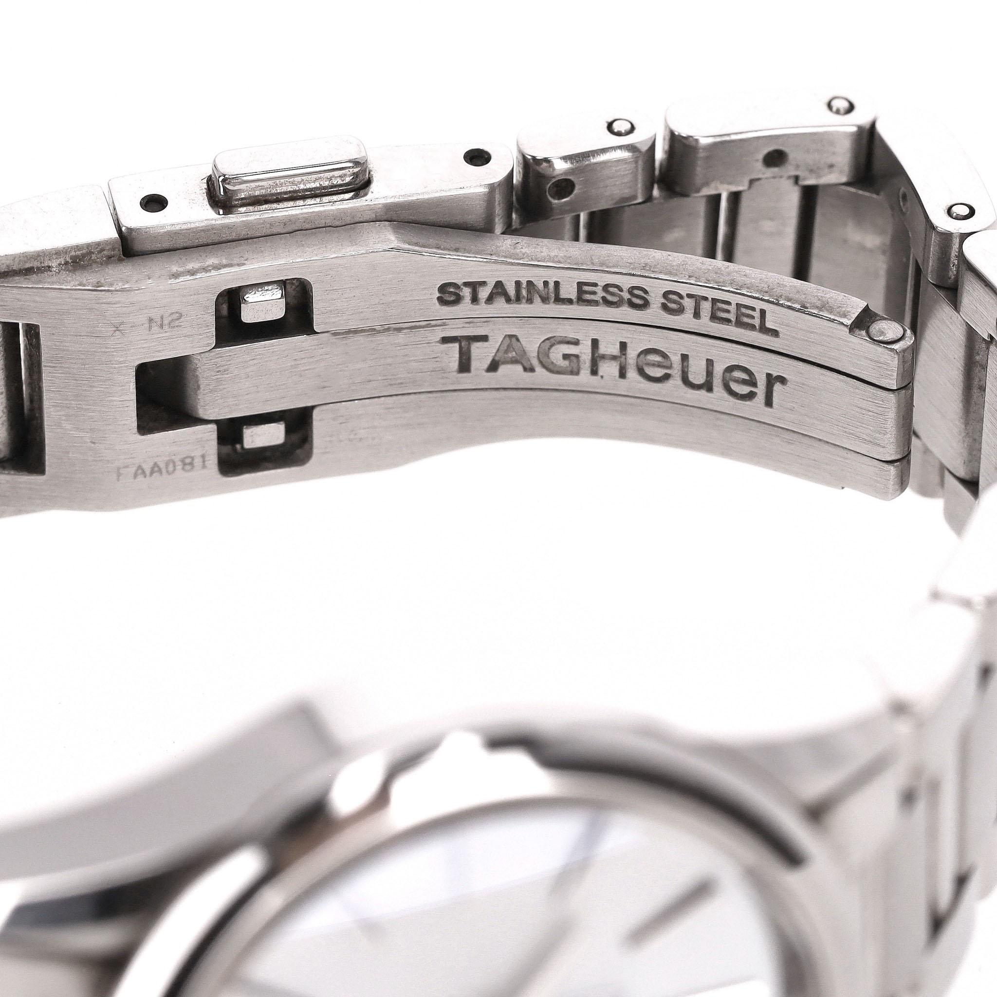 Tag Heuer Carrera Date Steel Watch With Mother-Of-Pearl Dial For Sale 4