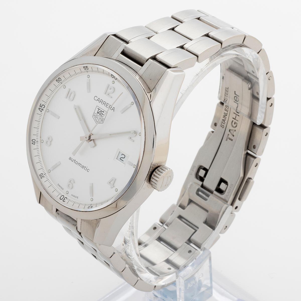 Tag Heuer Carrera Date Wristwatch Ref WV211A. Cal.5 Movement, Silver Dial, 2004 In Excellent Condition In Canterbury, England