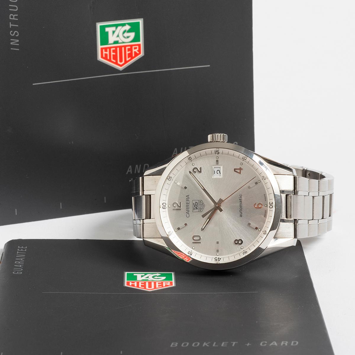 Tag Heuer Carrera Date Wristwatch Ref WV211A. Cal.5 Movement, Silver Dial, 2004 1