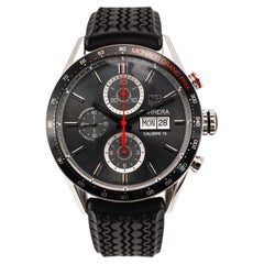 Orologio TAG Heuer Carrera Day Date CALIBRE16 43 mm cv2a1M con quadrante grigio, cassa in Steele e movimento automatico