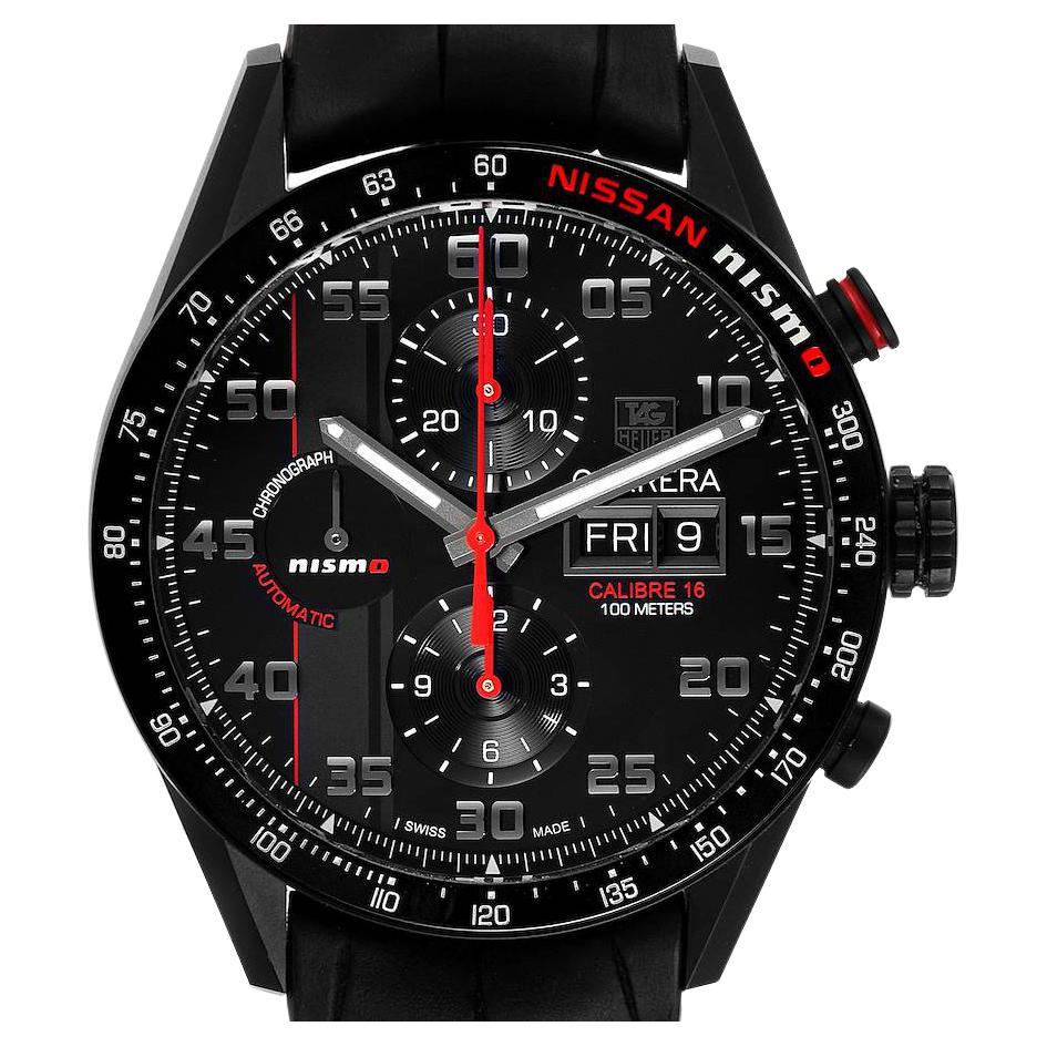 TAG Heuer Carrera Day Date LE Nissan NISMO Mens Watch CV2A82 Box Card For Sale