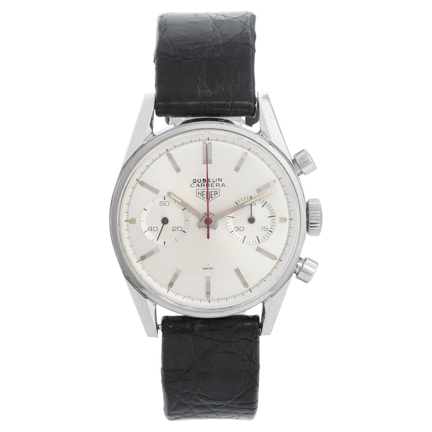 Tag Heuer Carrera "Gübelin" Men's Steel Chronograph Watch Ref 3647S