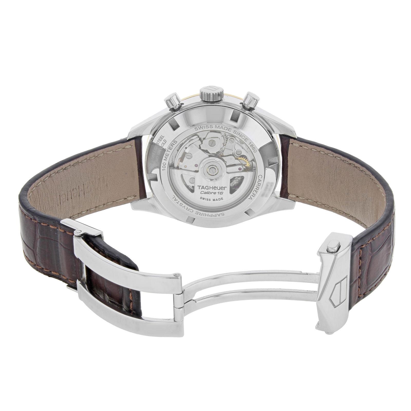 tag carrera calibre 5 black leather gold used tag carrera calibre 5 black leather gold used