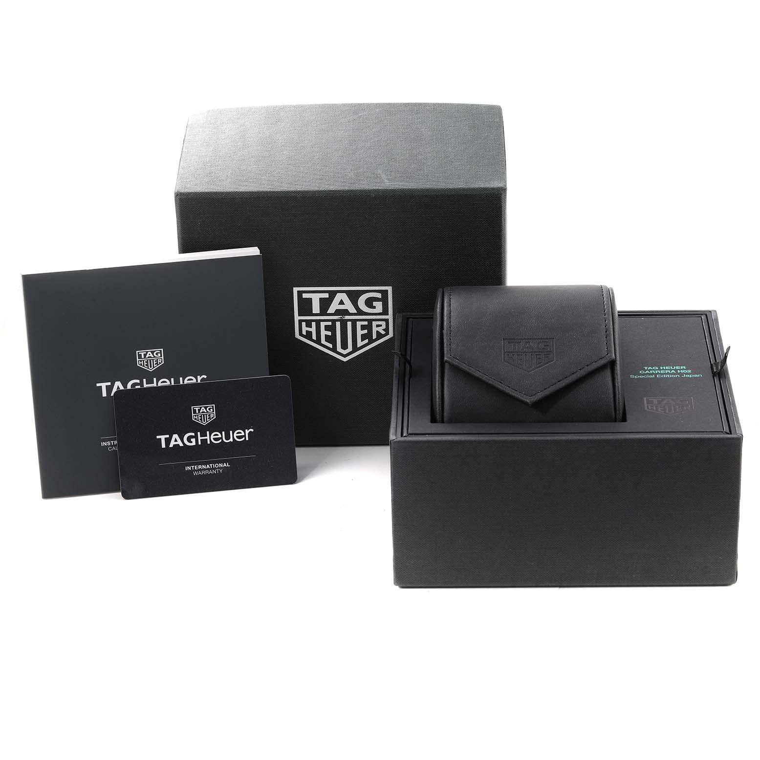 Tag Heuer Carrera Japan Special Edition Steel Mens Watch CBN2A1G Box Card For Sale 3