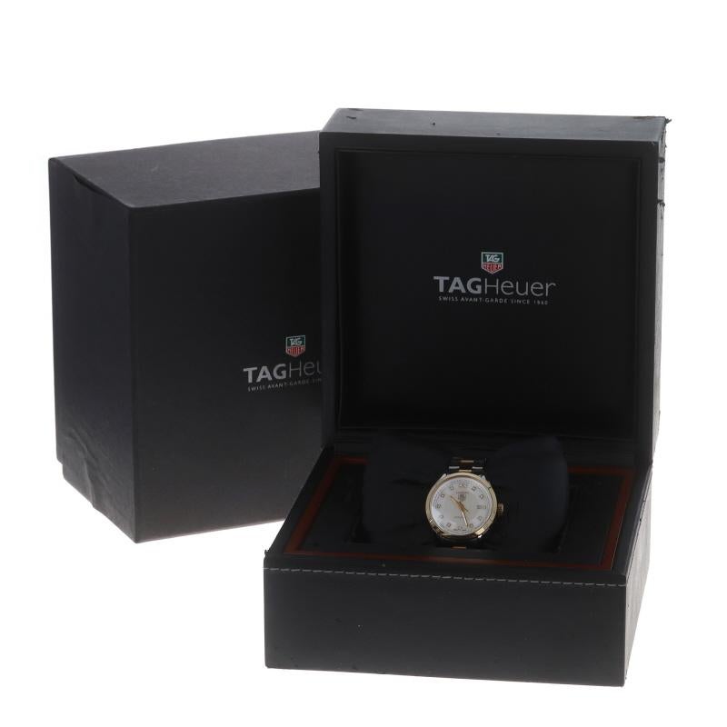 Tag Heuer Carrera Ladies Wristwatch WV2450.BD0797 Stainless & 18k Gold 1Yr Wnty For Sale 1