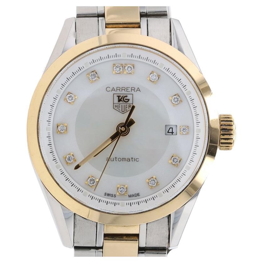 Tag Heuer Carrera Ladies Wristwatch WV2450.BD0797 Stainless & 18k Gold 1Yr Wnty For Sale