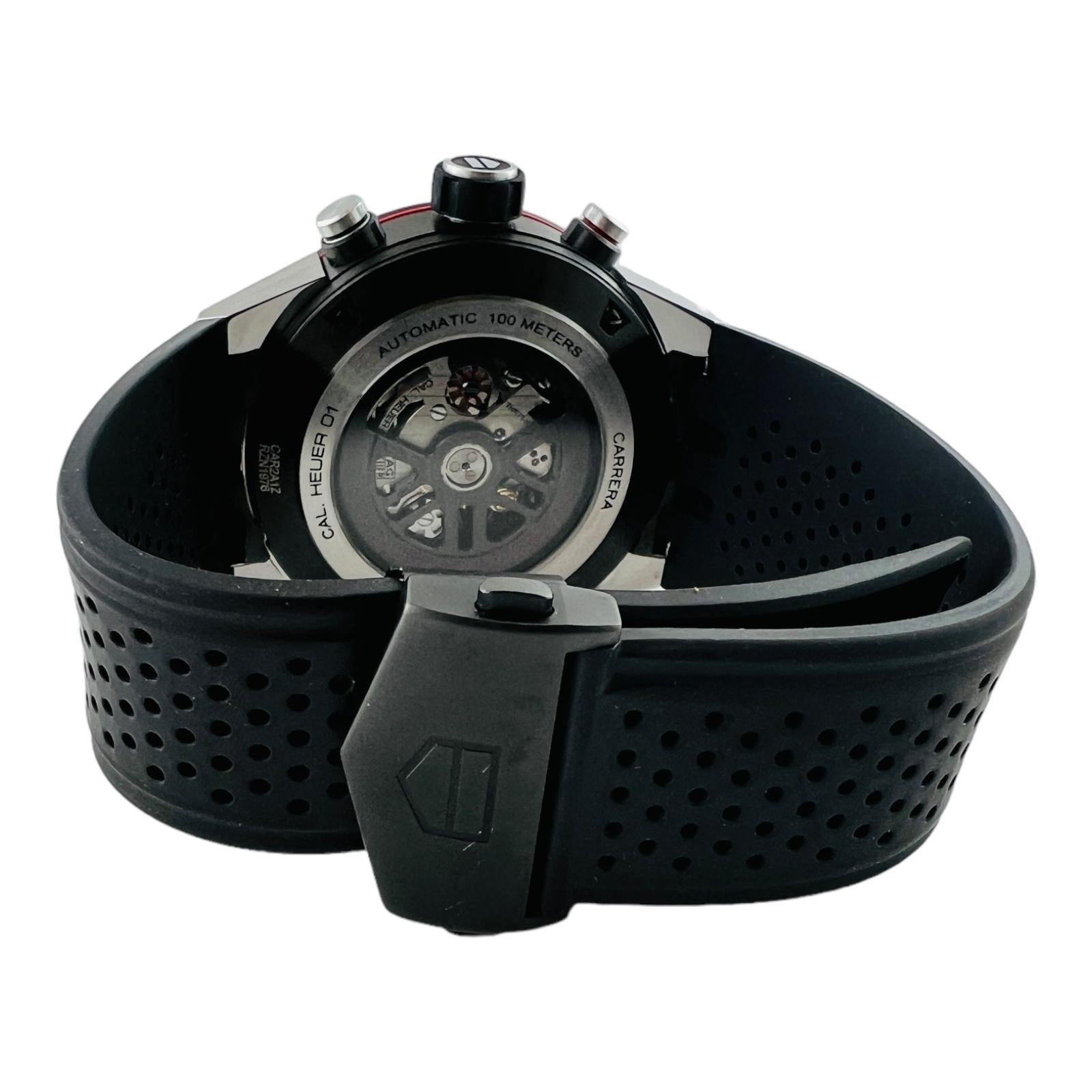 TAG Heuer Carrera Men's Watch CARZA1Z Black Dial Box / Papers #15773 For Sale 3