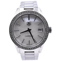TAG Heuer Carrera Mother of Pearl Dial and Diamond Bezel Watch Ref. WAR1315