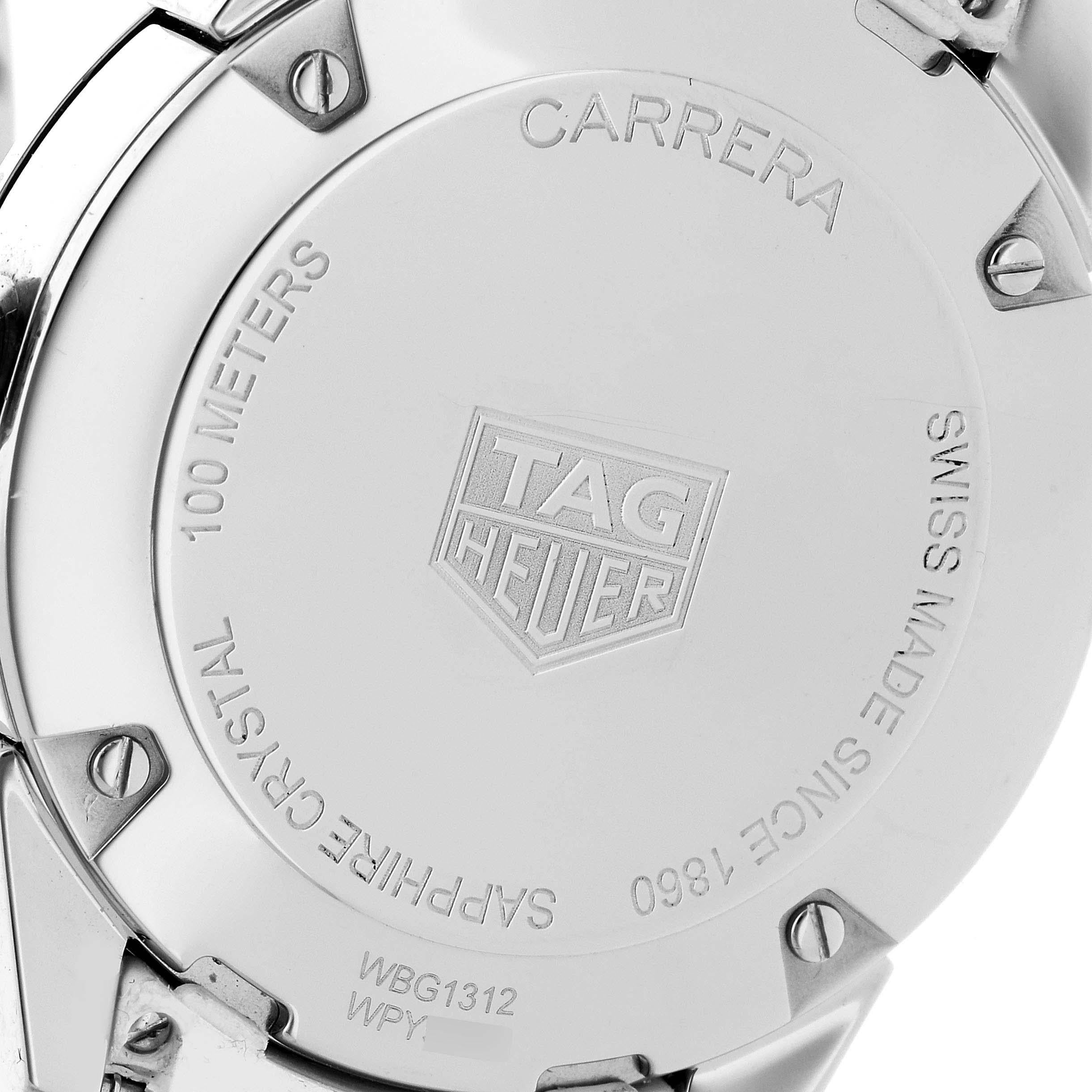 TAG Heuer Carrera Mother Of Pearl Diamond Dial Steel Ladies Watch WBG1312 Box 1