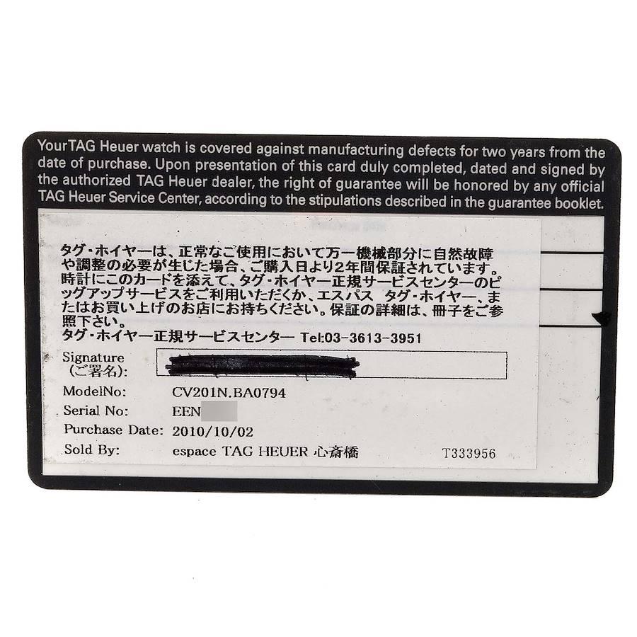 Tag Heuer Carrera Pacific Coast Highway LE Steel Mens Watch CV201N Box Card For Sale 5
