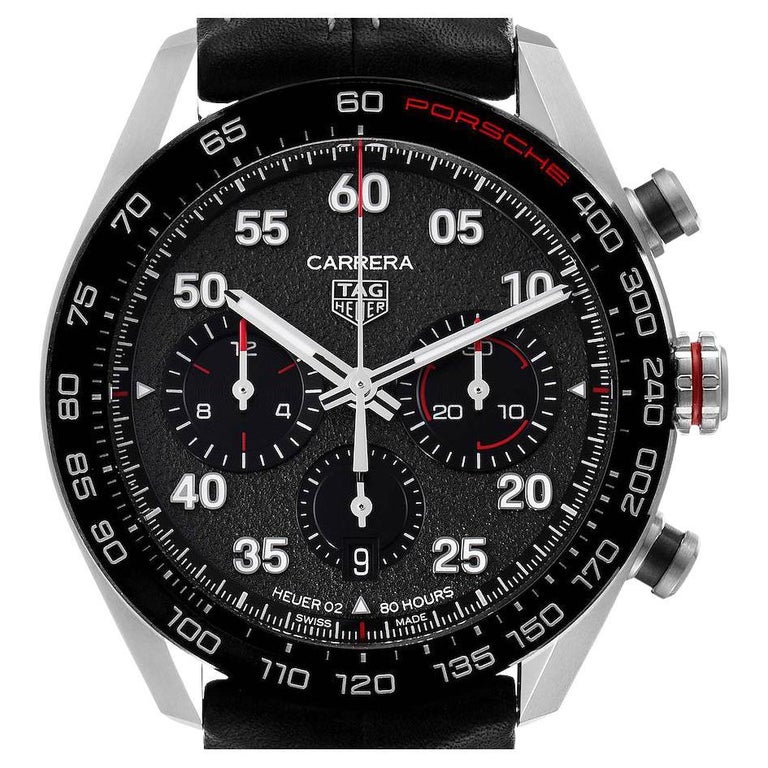TAG Heuer Carrera Porsche Le Chronograph Mens Watch CBN2A1F Box Card For  Sale at 1stDibs