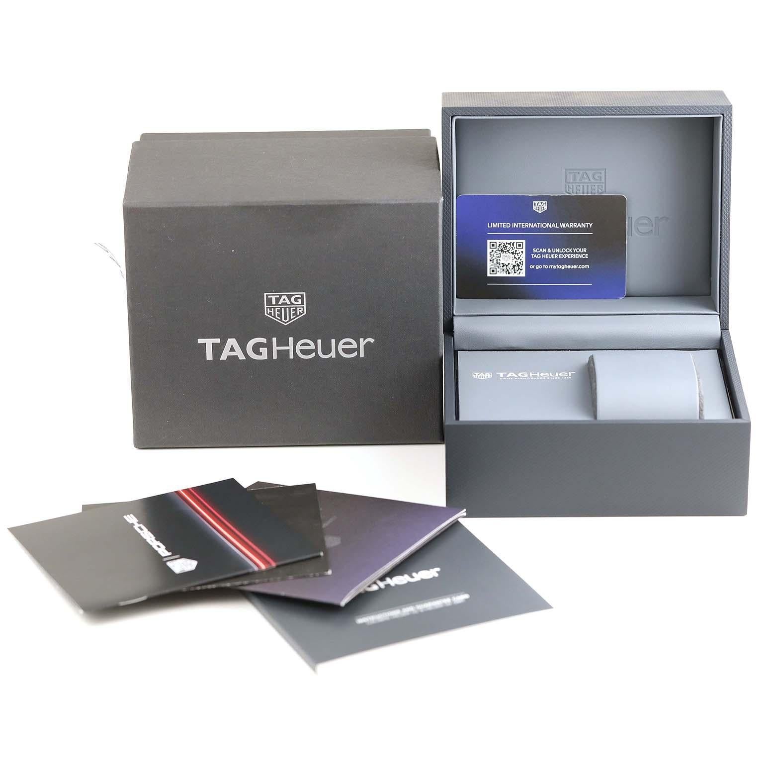 Tag Heuer Carrera Porsche Special Edition Steel Mens Watch CBN2A1F Box Card For Sale 5