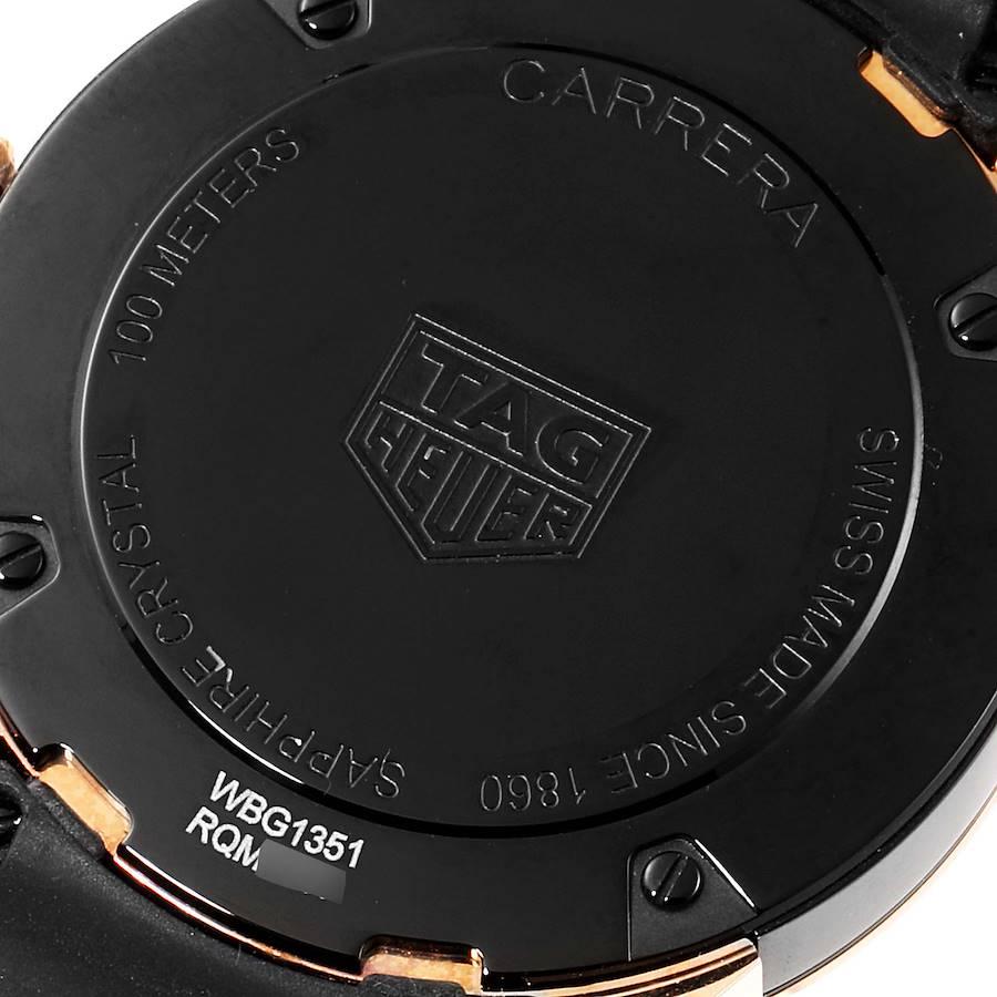 TAG Heuer Carrera PVD Steel Rose Gold Ladies Watch WBG1351 Box Card In Excellent Condition In Atlanta, GA