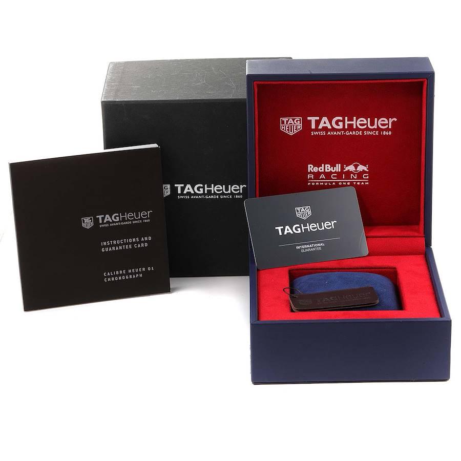 TAG Heuer Carrera Red Bull Racing Steel Mens Watch CAR2A1Kk Box Card For Sale 2