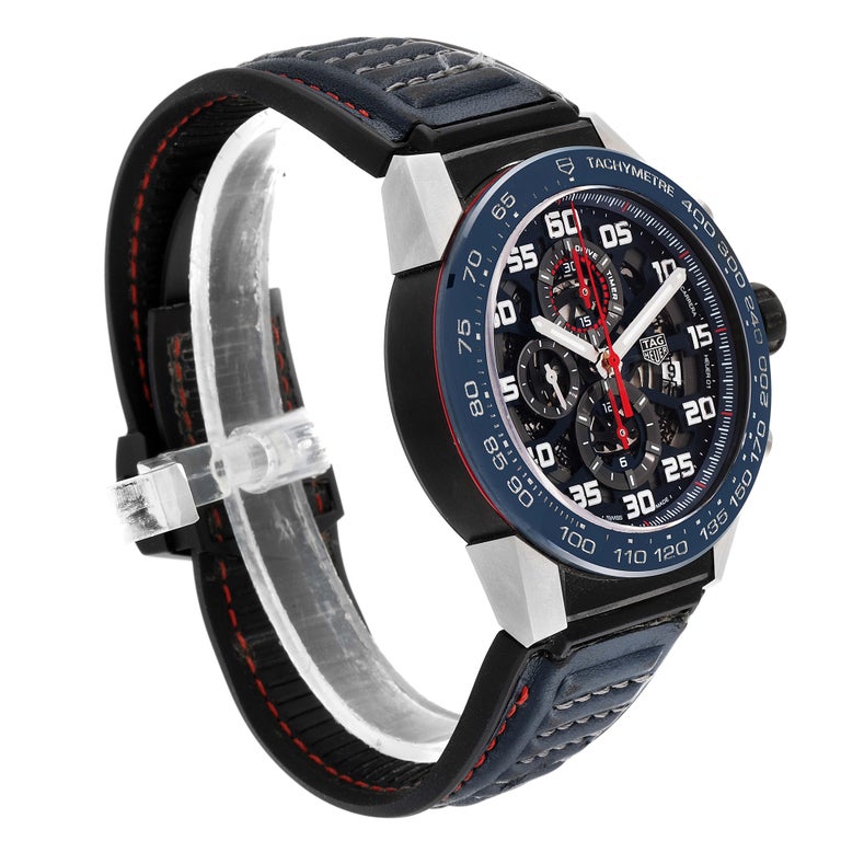 TAG Heuer Carrera Red Bull Racing Steel PVD Men's Watch CAR2A1N Box Card  For Sale at 1stDibs