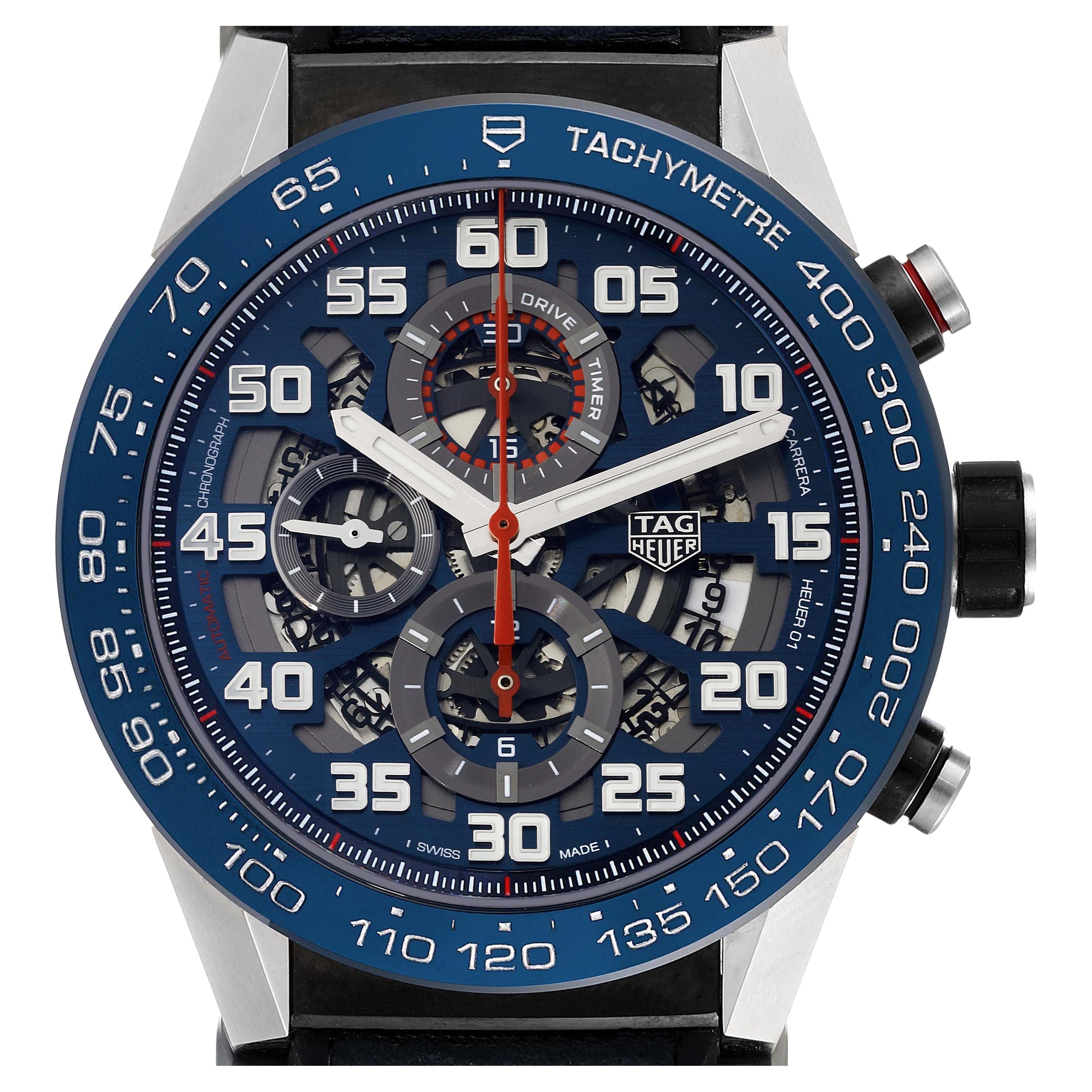 Tag Heuer Carrera Red Bull Racing Steel PVD Mens Watch CAR2A1N Box Card For Sale