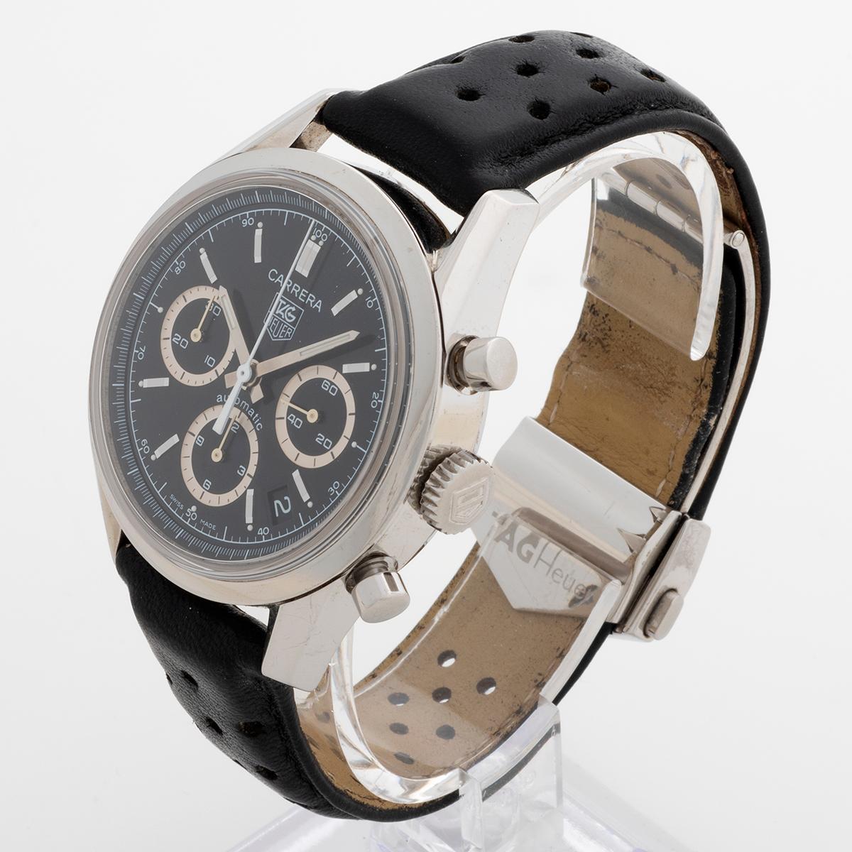 TAG Heuer Carrera Ref CV2113, 39mm Gehäuse, Edelstahl, 16 Kal. Mvmt, 2008 im Zustand „Gut“ im Angebot in Canterbury, England