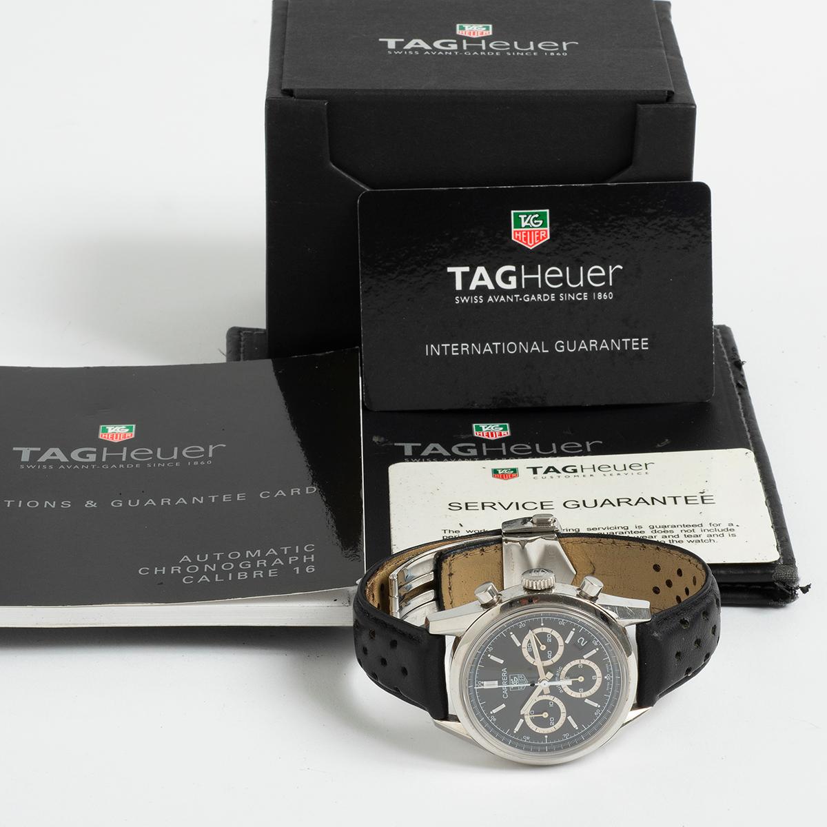 TAG Heuer Carrera Ref CV2113, 39mm Gehäuse, Edelstahl, 16 Kal. Mvmt, 2008 im Angebot 2
