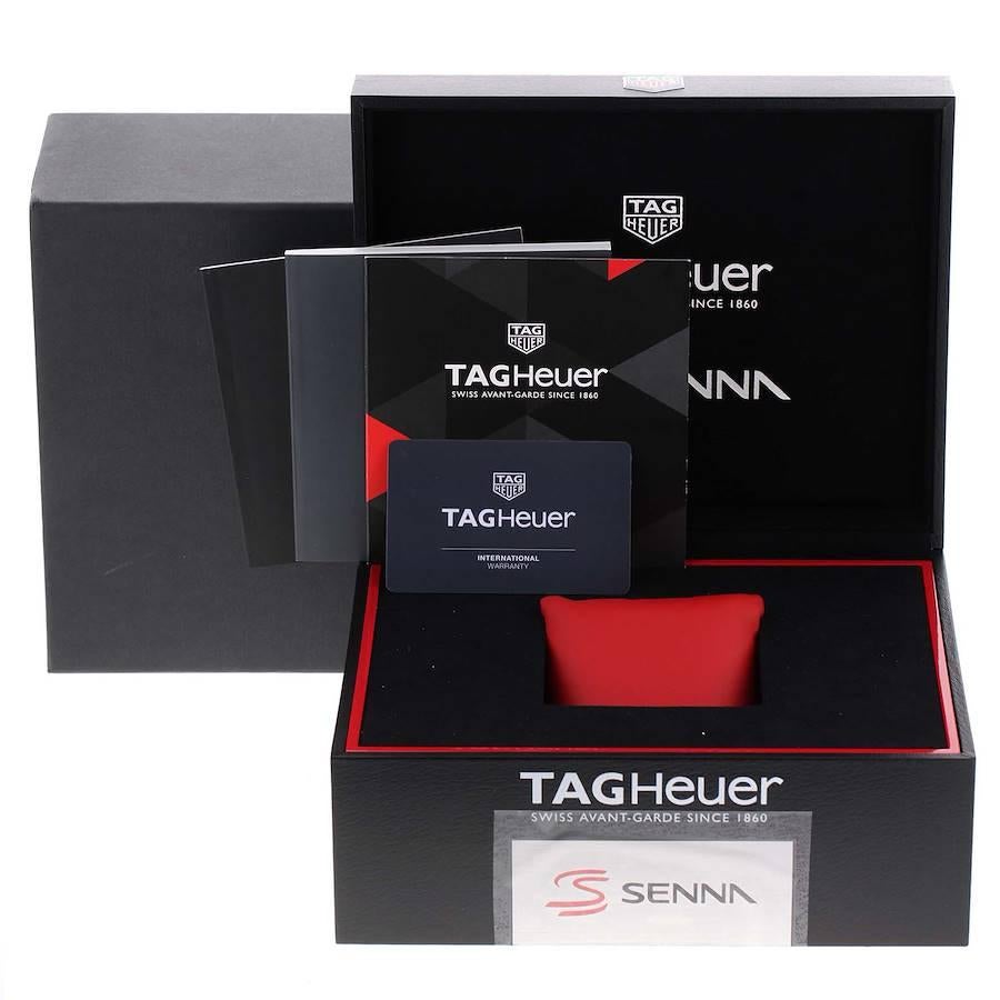 TAG Heuer Carrera Senna Special Edition Chronograph Watch CBG2013 Box Card 3