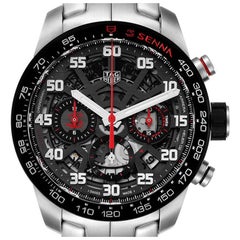 Tag Heuer Carrera Senna Special Edition Chronograph Watch CBG2013 Box Card