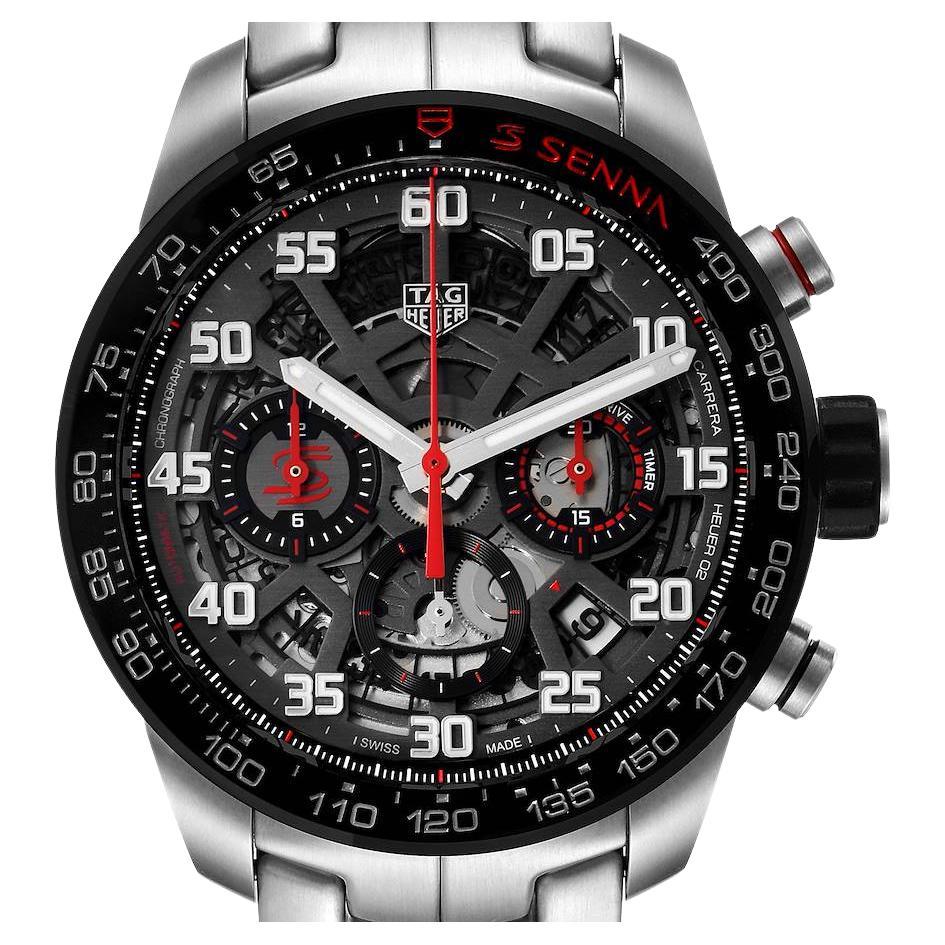 TAG Heuer Carrera Senna Special Edition Chronograph Watch CBG2013 Box Card