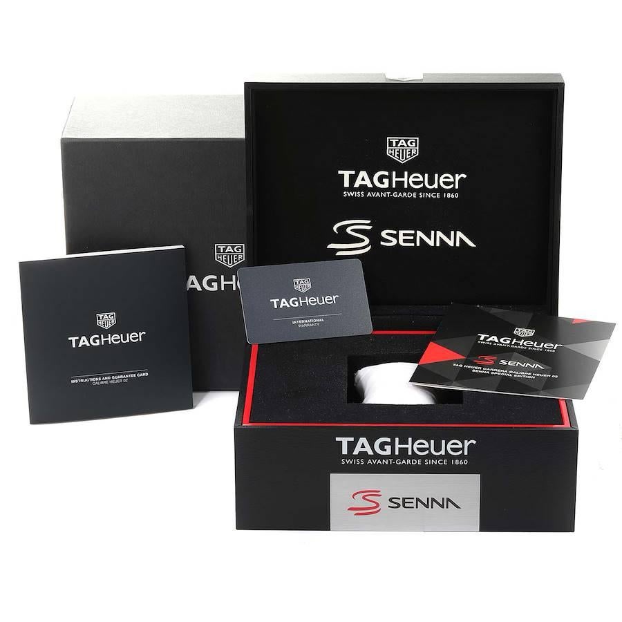 Tag Heuer Carrera Senna Special Edition Chronograph Watch CBG2013 Box Papers 5