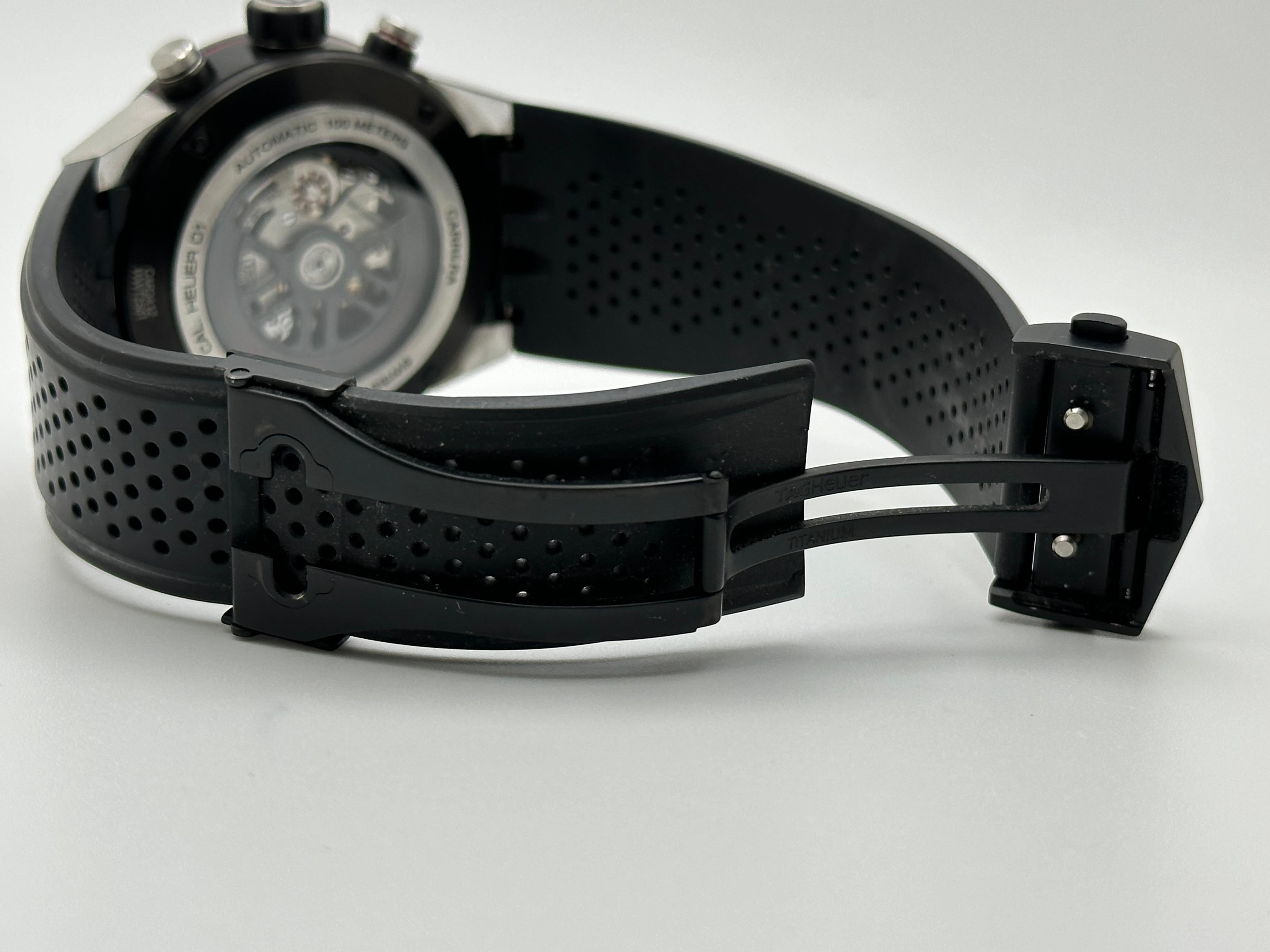Tag Heuer Carrera Esqueleto Esfera Cronógrafo Heuer 01 CAR2A1Z Acero Titanio 45mm en venta 5