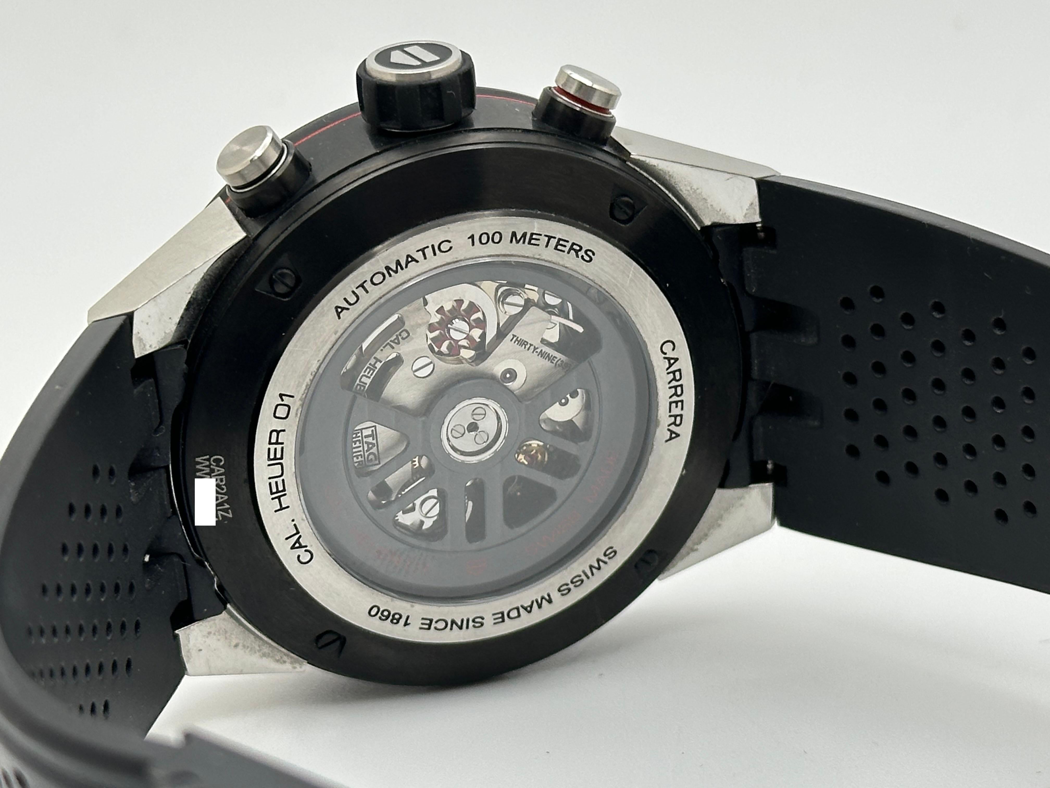 Tag Heuer Carrera Esqueleto Esfera Cronógrafo Heuer 01 CAR2A1Z Acero Titanio 45mm en venta 6